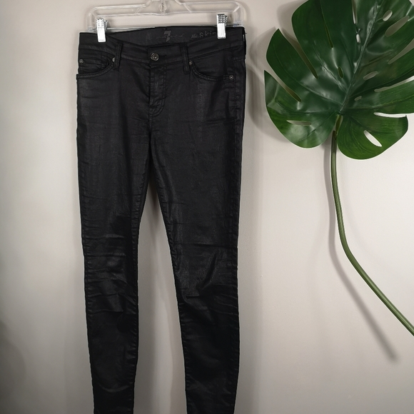 7FAM faux leather coated skinny jeggings - Picture 11 of 11